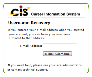 Username recovery image